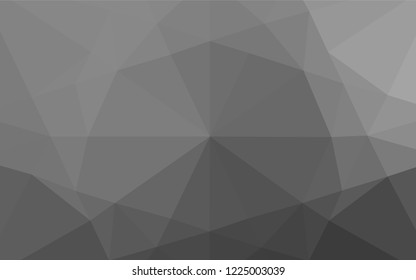 Light Silver, Gray vector abstract mosaic backdrop. Geometric illustration in Origami style with gradient.  The textured pattern can be used for background.