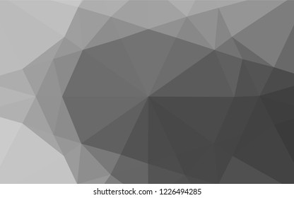 Light Silver, Gray vector abstract polygonal texture. Shining colored illustration in a Brand new style. Brand new design for your business.