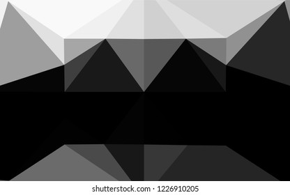 Light Silver, Gray vector abstract polygonal cover. Glitter abstract illustration with an elegant design. A new texture for your design.