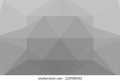 Light Silver, Gray vector abstract mosaic background. Creative geometric illustration in Origami style with gradient. A new texture for your design.
