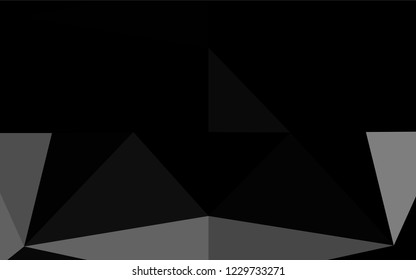 Light Silver, Gray vector abstract polygonal texture. Triangular geometric sample with gradient.  A completely new template for your business design.