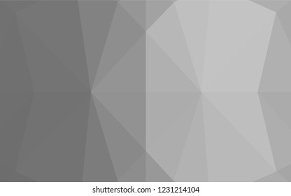 Light Silver, Gray vector abstract mosaic background. A completely new color illustration in a vague style. Brand new style for your business design.