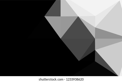 Light Silver, Gray vector abstract polygonal cover. Brand new colored illustration in blurry style with gradient. Triangular pattern for your business design.