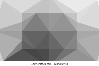Light Silver, Gray vector abstract polygonal layout. Creative illustration in halftone style with gradient. The elegant pattern can be used as part of a brand book.