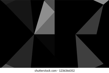Light Silver, Gray vector abstract mosaic backdrop. Shining colored illustration in a Brand new style. The best triangular design for your business.