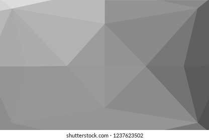 Light Silver, Gray vector abstract mosaic pattern. Triangular geometric sample with gradient.  The polygonal design can be used for your web site.