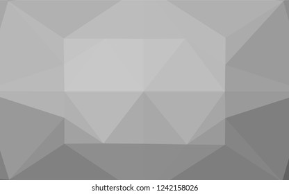 Light Silver, Gray vector abstract polygonal texture. Geometric illustration in Origami style with gradient.  The elegant pattern can be used as part of a brand book.