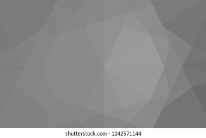 Light Silver, Gray vector abstract polygonal layout. An elegant bright illustration with gradient. The best triangular design for your business.