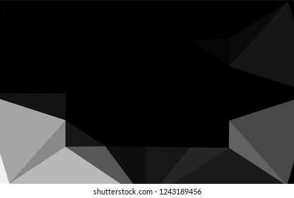Light Silver, Gray vector abstract mosaic background. Colorful abstract illustration with gradient. The polygonal design can be used for your web site.