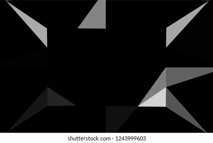 Light Silver, Gray vector abstract polygonal layout. Colorful illustration in abstract style with gradient. Triangular pattern for your business design.