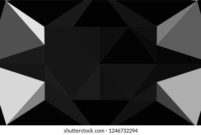 Light Silver, Gray vector abstract polygonal cover. Colorful illustration in abstract style with gradient. The textured pattern can be used for background.