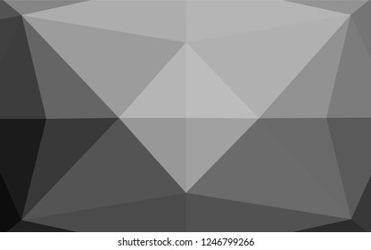 Light Silver, Gray vector abstract mosaic backdrop. Shining colored illustration in a Brand new style. Triangular pattern for your business design.