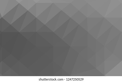 Light Silver, Gray vector abstract polygonal layout. Creative illustration in halftone style with gradient. Template for a cell phone background.