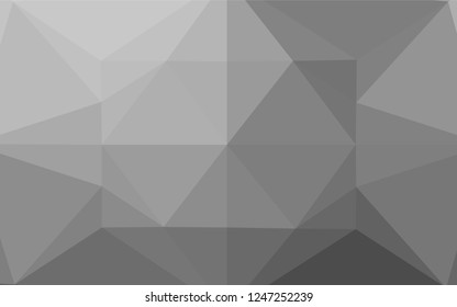 Light Silver, Gray vector abstract mosaic background. Creative illustration in halftone style with gradient. Brand new design for your business.