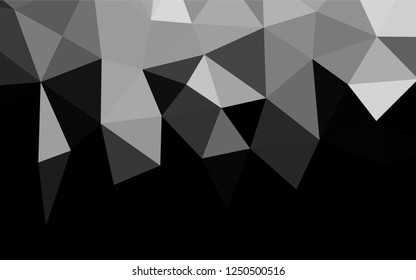 Light Silver, Gray vector abstract mosaic backdrop. Shining illustration, which consist of triangles. The completely new template can be used for your brand book.