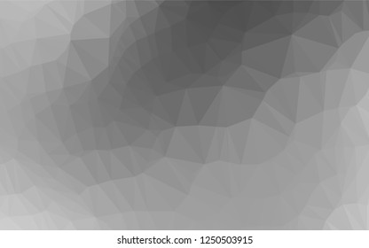 Light Silver, Gray vector abstract polygonal texture. Colorful illustration in abstract style with gradient. A completely new template for your business design.