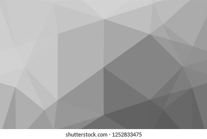 Light Silver, Gray vector abstract polygonal cover. A sample with polygonal shapes. Triangular pattern for your business design.