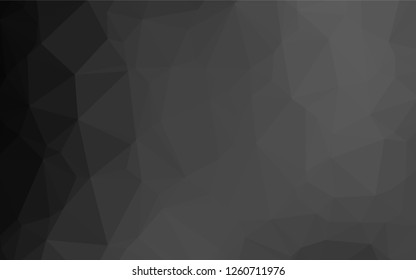 Light Silver, Gray vector abstract polygonal texture. Triangular geometric sample with gradient.  Triangular pattern for your business design.