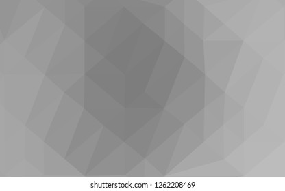 Light Silver, Gray vector abstract mosaic pattern. Shining illustration, which consist of triangles. Triangular pattern for your business design.