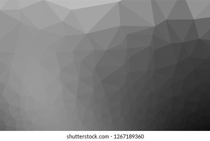 Light Silver, Gray vector abstract polygonal texture. A vague abstract illustration with gradient. A completely new template for your business design.