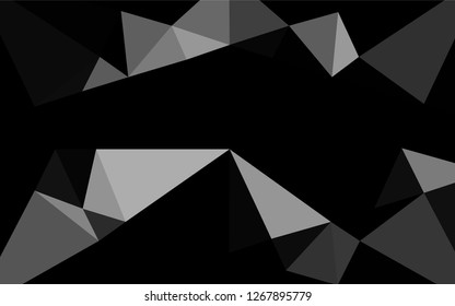 Light Silver, Gray vector abstract mosaic background. A vague abstract illustration with gradient. Triangular pattern for your business design.