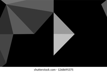 Light Silver, Gray vector abstract mosaic background. An elegant bright illustration with gradient. The best triangular design for your business.
