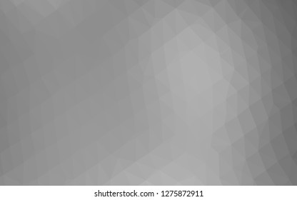 Light Silver, Gray vector abstract polygonal texture. Colorful illustration in Origami style with gradient.  Completely new template for your business design.