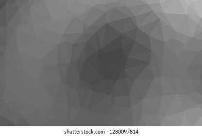 Light Silver, Gray vector abstract mosaic backdrop. Geometric illustration in Origami style with gradient. New texture for your design.