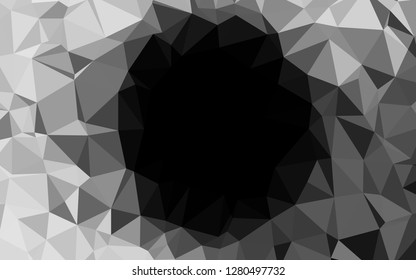 Light Silver, Gray vector abstract mosaic backdrop. Shining illustration, which consist of triangles. The best triangular design for your business.