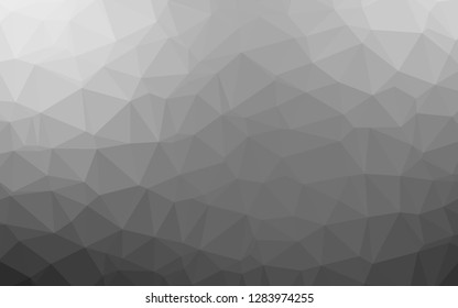 Light Silver, Gray vector abstract polygonal texture. A sample with polygonal shapes. New texture for your design.