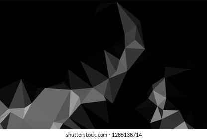 Light Silver, Gray vector abstract polygonal texture. Brand new colored illustration in blurry style with gradient. A new texture for your design.