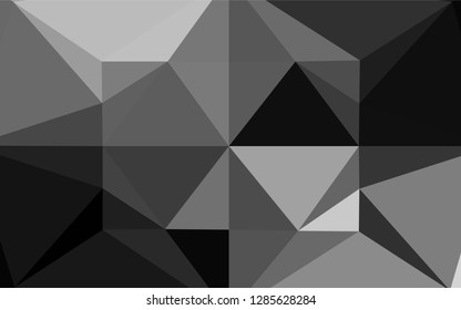 Light Silver, Gray vector abstract polygonal layout. Triangular geometric sample with gradient.  Triangular pattern for your business design.