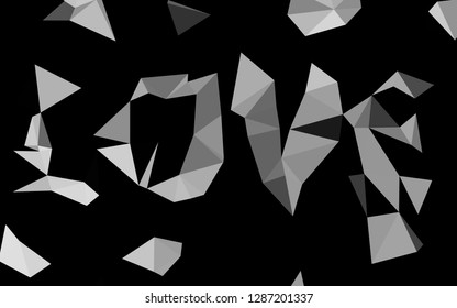 Light Silver, Gray vector abstract polygonal cover. Brand new colorful illustration in with gradient. Textured pattern for background.