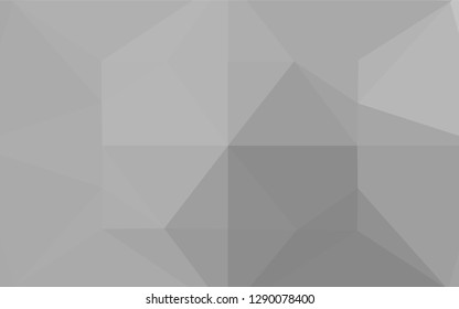Light Silver, Gray vector abstract mosaic background. Glitter abstract illustration with an elegant design. Triangular pattern for your business design.