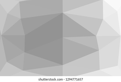 Light Silver, Gray vector abstract polygonal texture. Triangular geometric sample with gradient.  Elegant pattern for a brand book.