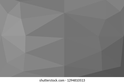 Light Silver, Gray vector abstract polygonal texture. Triangular geometric sample with gradient.  Triangular pattern for your business design.