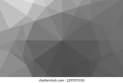 Light Silver, Gray vector abstract polygonal texture. Colorful illustration in abstract style with gradient. The elegant pattern can be used as part of a brand book.