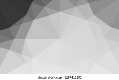 Light Silver, Gray vector abstract mosaic background. Creative geometric illustration in Origami style with gradient. Brand new design for your business.