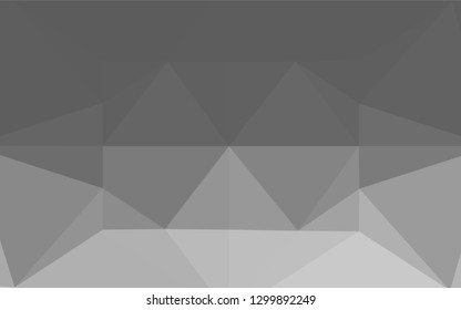 Light Silver, Gray vector abstract mosaic pattern. Colorful illustration in abstract style with gradient. The best triangular design for your business.