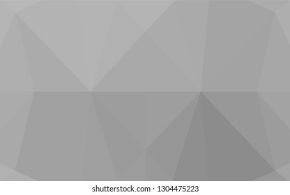 Light Silver, Gray vector abstract mosaic backdrop. Geometric illustration in Origami style with gradient.  Brand new style for your business design.