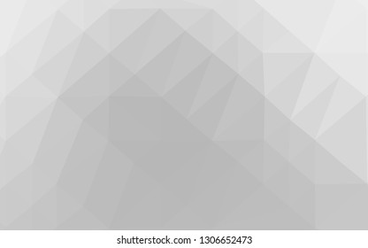 Light Silver, Gray vector abstract polygonal texture. Glitter abstract illustration with an elegant design. Polygonal design for your web site.