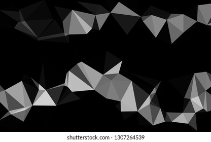 Light Silver, Gray vector abstract mosaic background. Creative illustration in halftone style with gradient. Textured pattern for background.