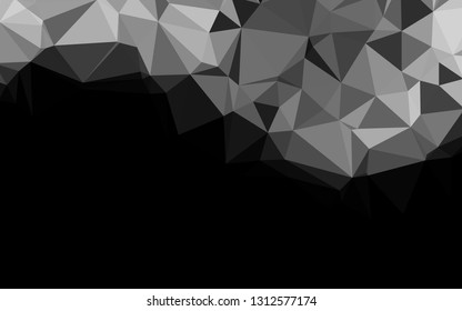 Light Silver, Gray vector abstract mosaic pattern. Colorful illustration in Origami style with gradient.  Template for a cell phone background.