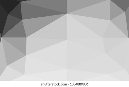 Light Silver, Gray vector abstract polygonal cover. A vague abstract illustration with gradient. Brand new style for your business design.