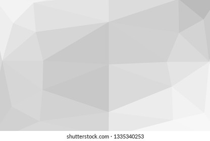 Light Silver, Gray vector abstract polygonal texture. Colorful abstract illustration with gradient. Elegant pattern for a brand book.