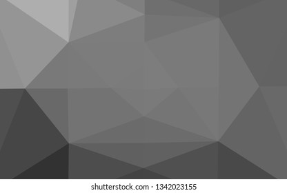 Light Silver, Gray vector abstract mosaic background. Colorful illustration in abstract style with gradient. The best triangular design for your business.