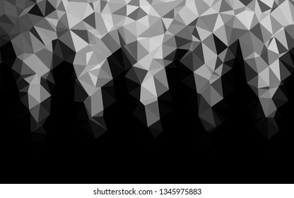 Light Silver, Gray vector abstract polygonal texture. Colorful illustration in Origami style with gradient.  Completely new design for your business.