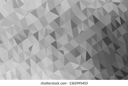 Light Silver, Gray vector abstract polygonal layout. An elegant bright illustration with gradient. Brand new design for your business.