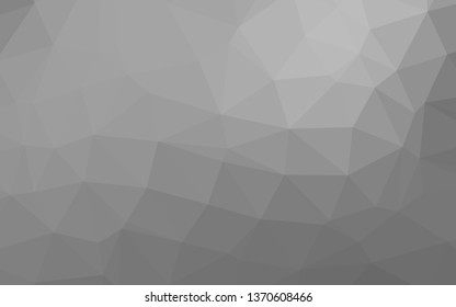 Light Silver, Gray vector abstract polygonal cover. Modern geometrical abstract illustration with gradient. Brand new style for your business design.