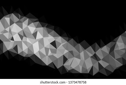 Light Silver, Gray vector abstract mosaic background. Creative illustration in halftone style with gradient. Template for a cell phone background.